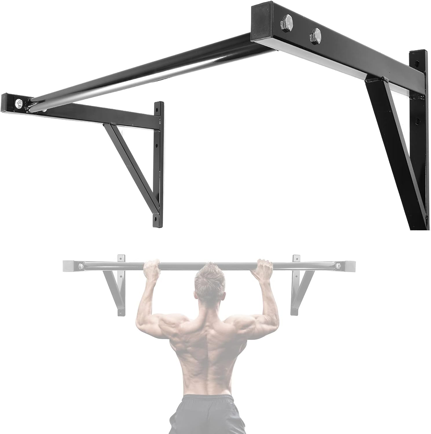 Home Gym Upper Body Workout - Pull Up Bar Wall Mounted Home