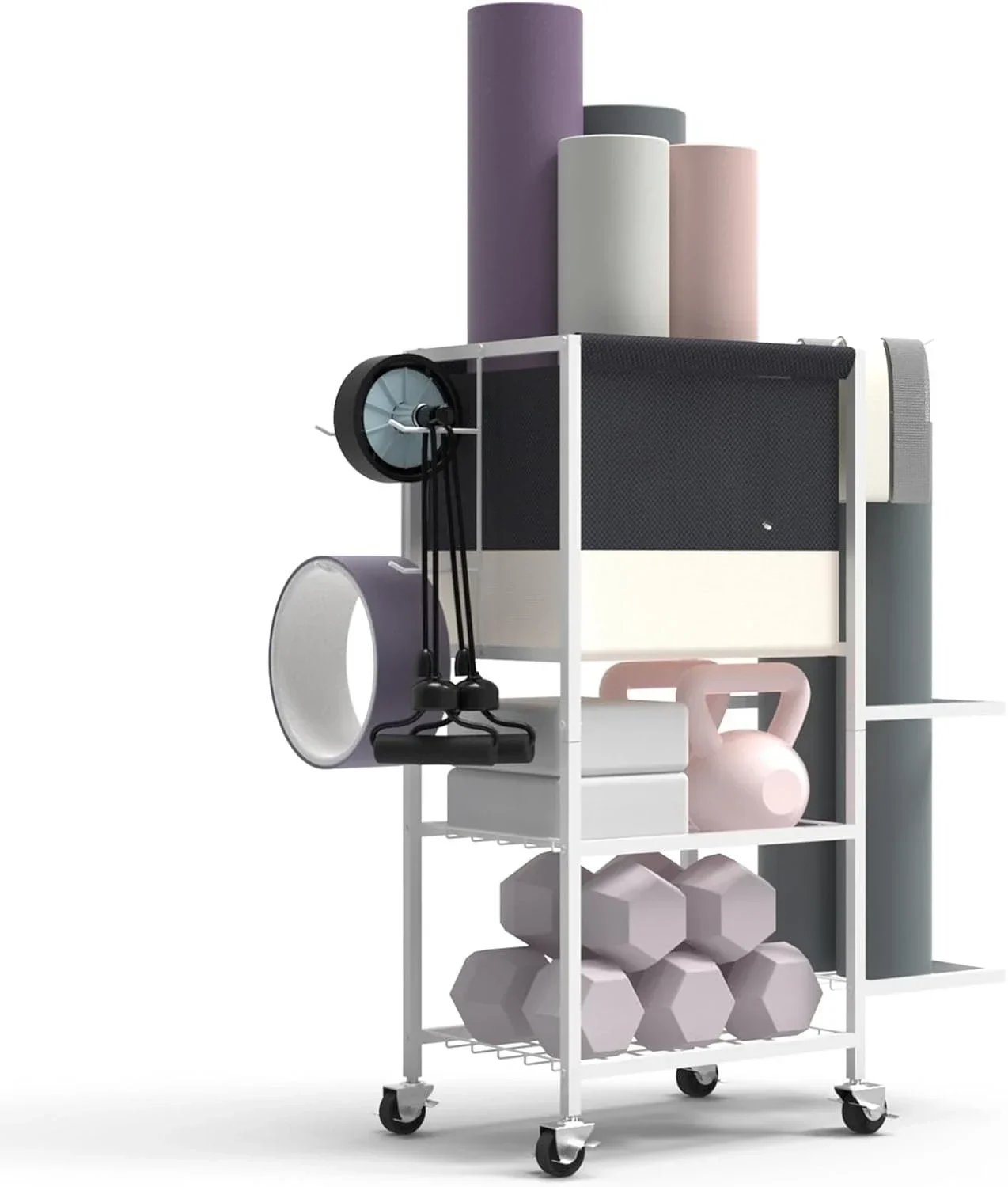 Home Gym Folding Rack - Yoga Mat Storage Rack，Home Gym Storage