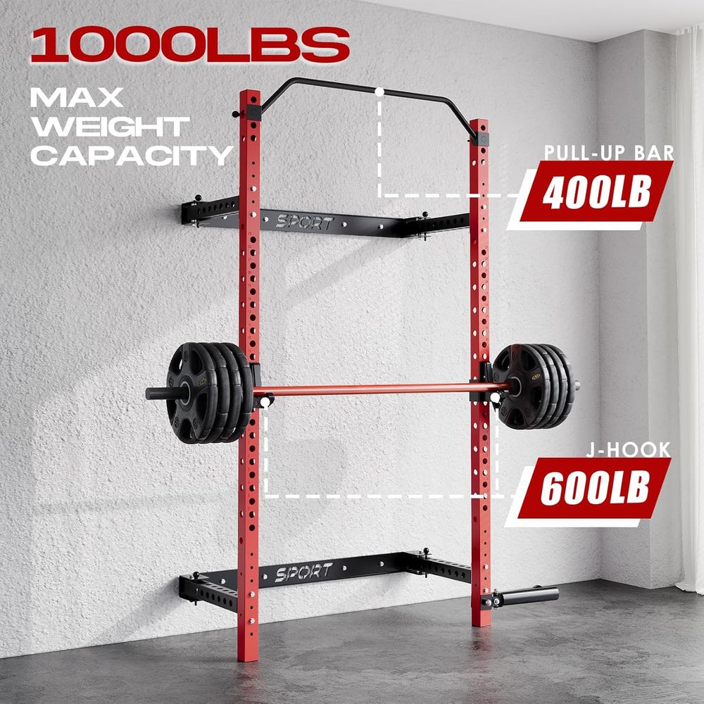 1000lb Capacity Wall-Mounted F - Home Gym Folding Rack review and price