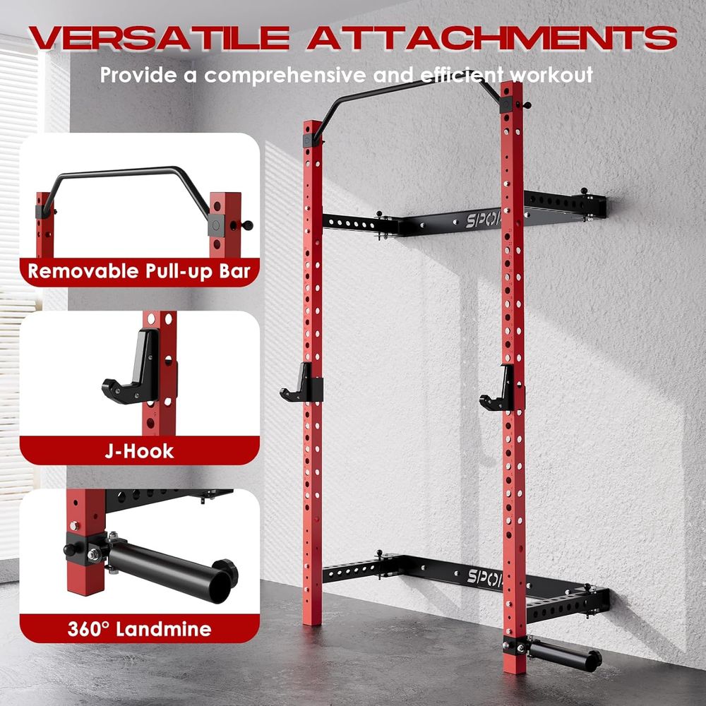 1000lb Capacity Wall-Mounted F - Home Gym Folding Rack review and price