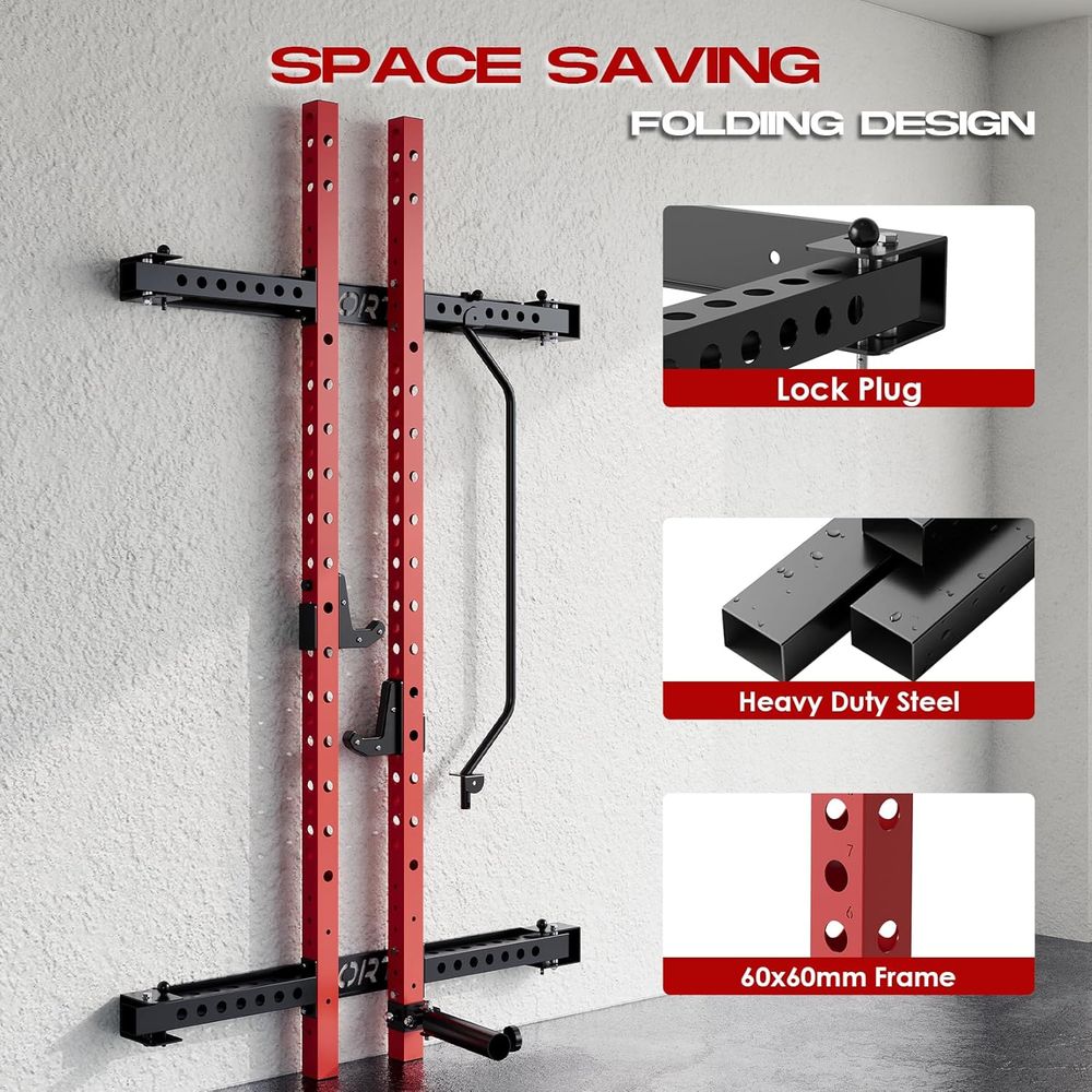 1000lb Capacity Wall-Mounted F - Home Gym Folding Rack review and price