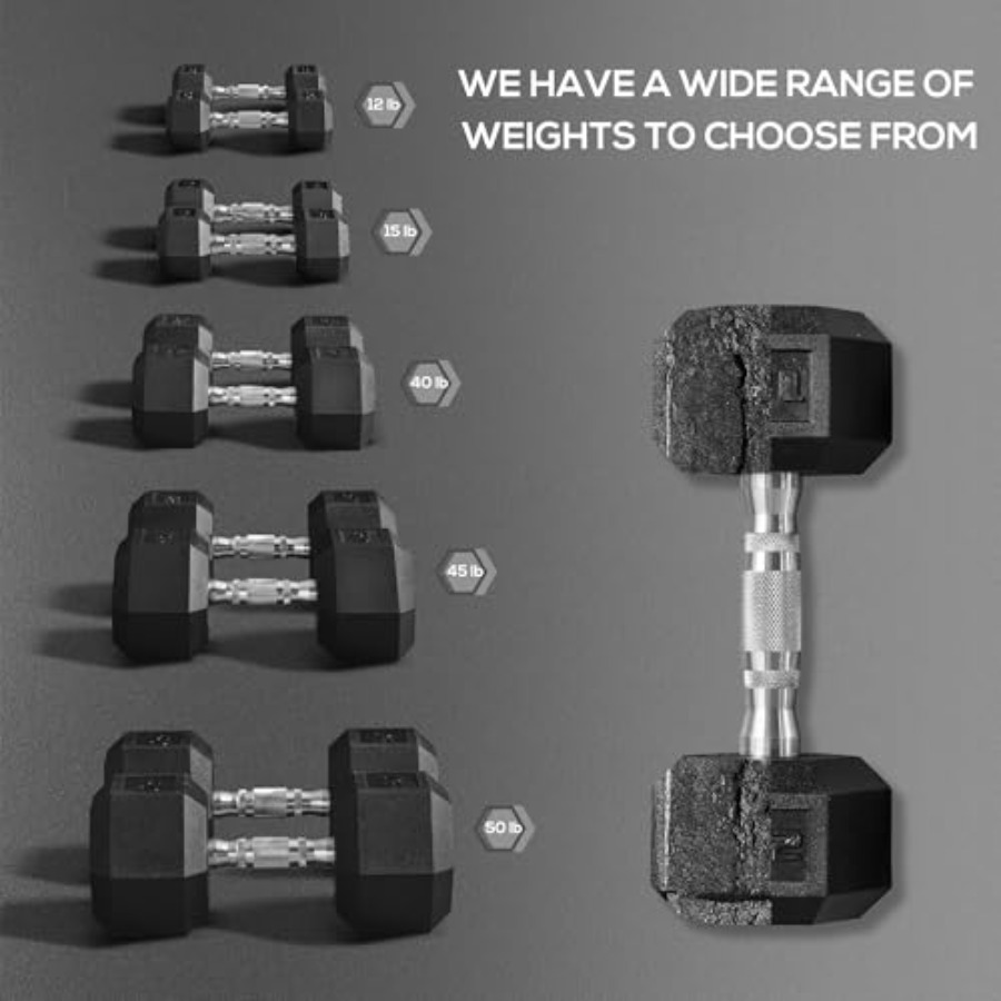 40lbs/45lbs/50lbs Rubber Dumbb - Home Gym Furniture review and price