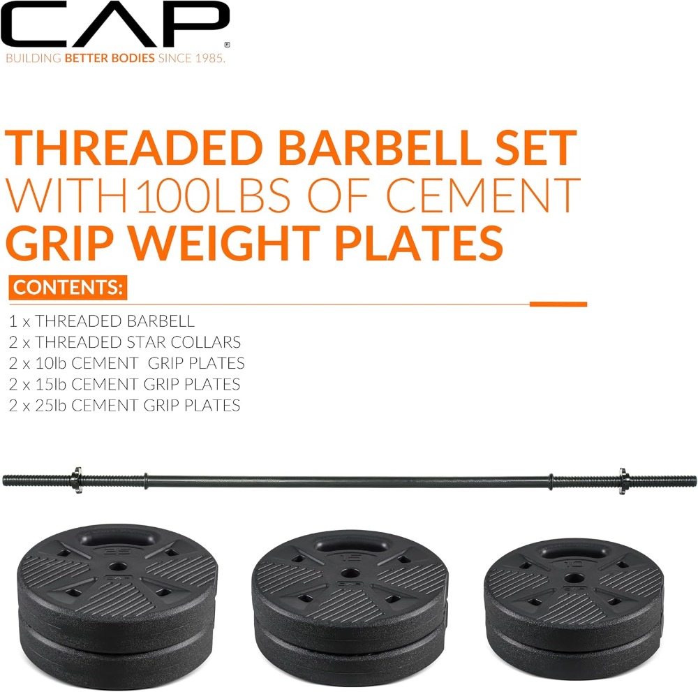 CAP Threaded Barbell Set with  - Home Gym Furniture review and price