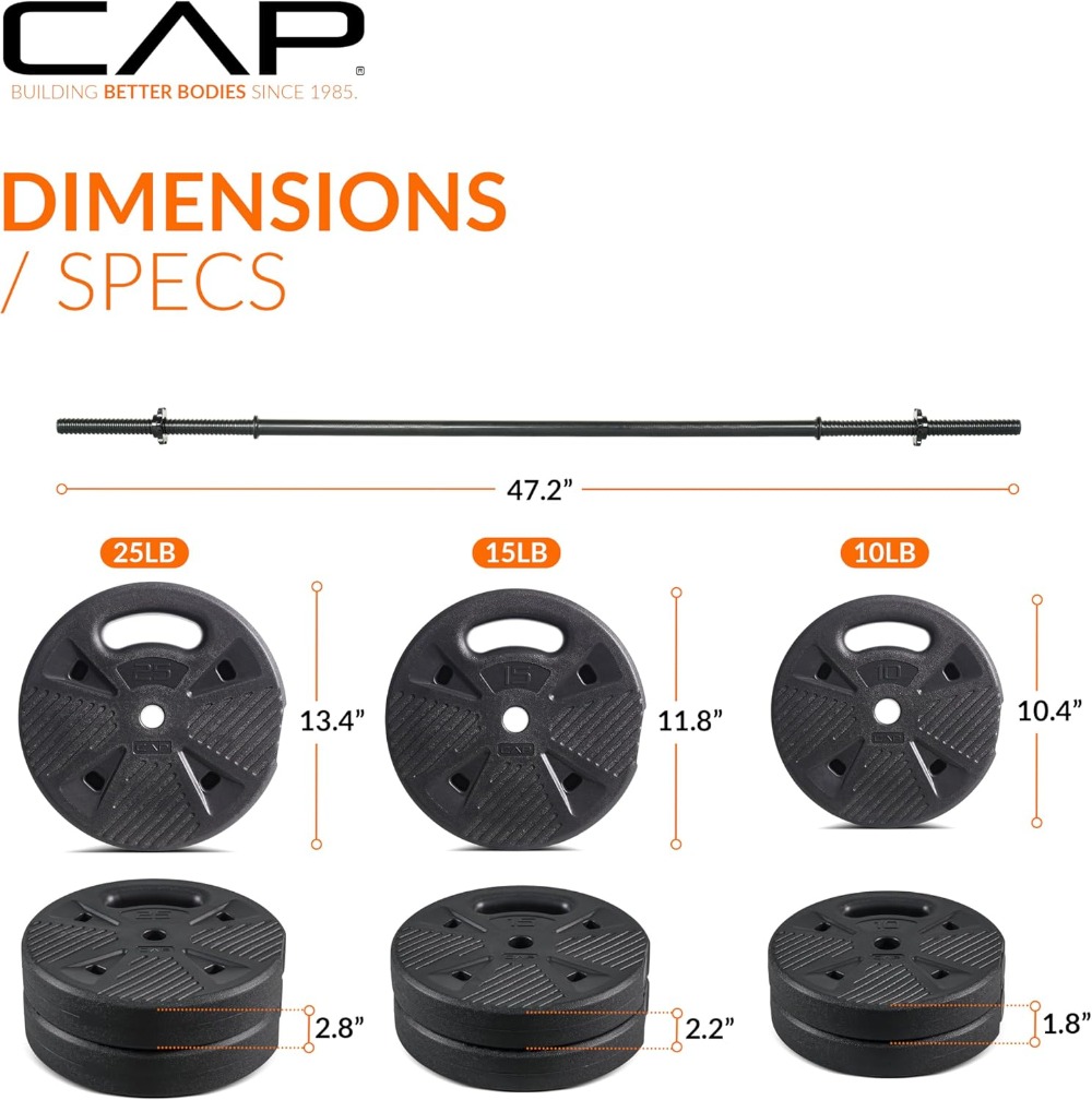 CAP Threaded Barbell Set with  - Home Gym Furniture review and price