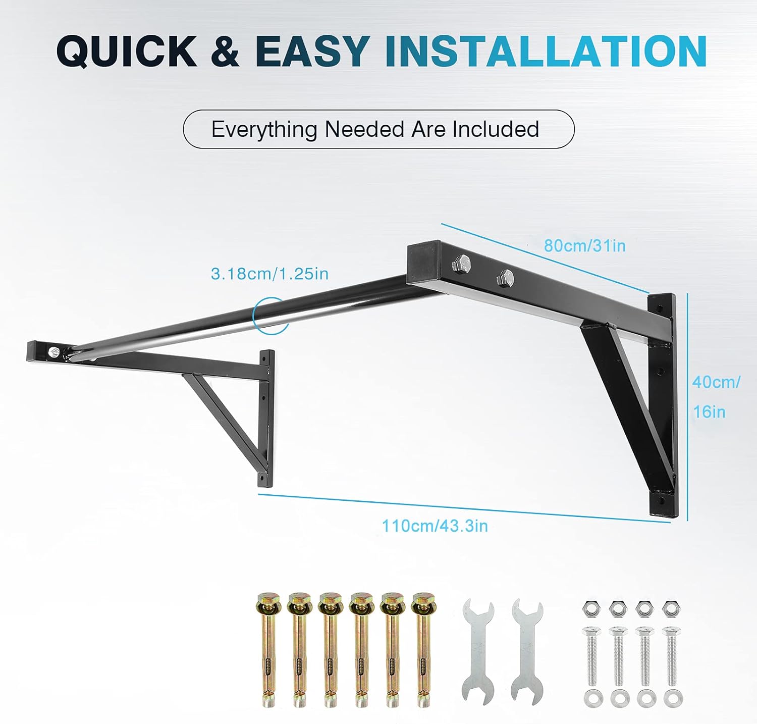 Pull Up Bar Wall Mounted Home  - Home Gym Upper Body Workout review and price
