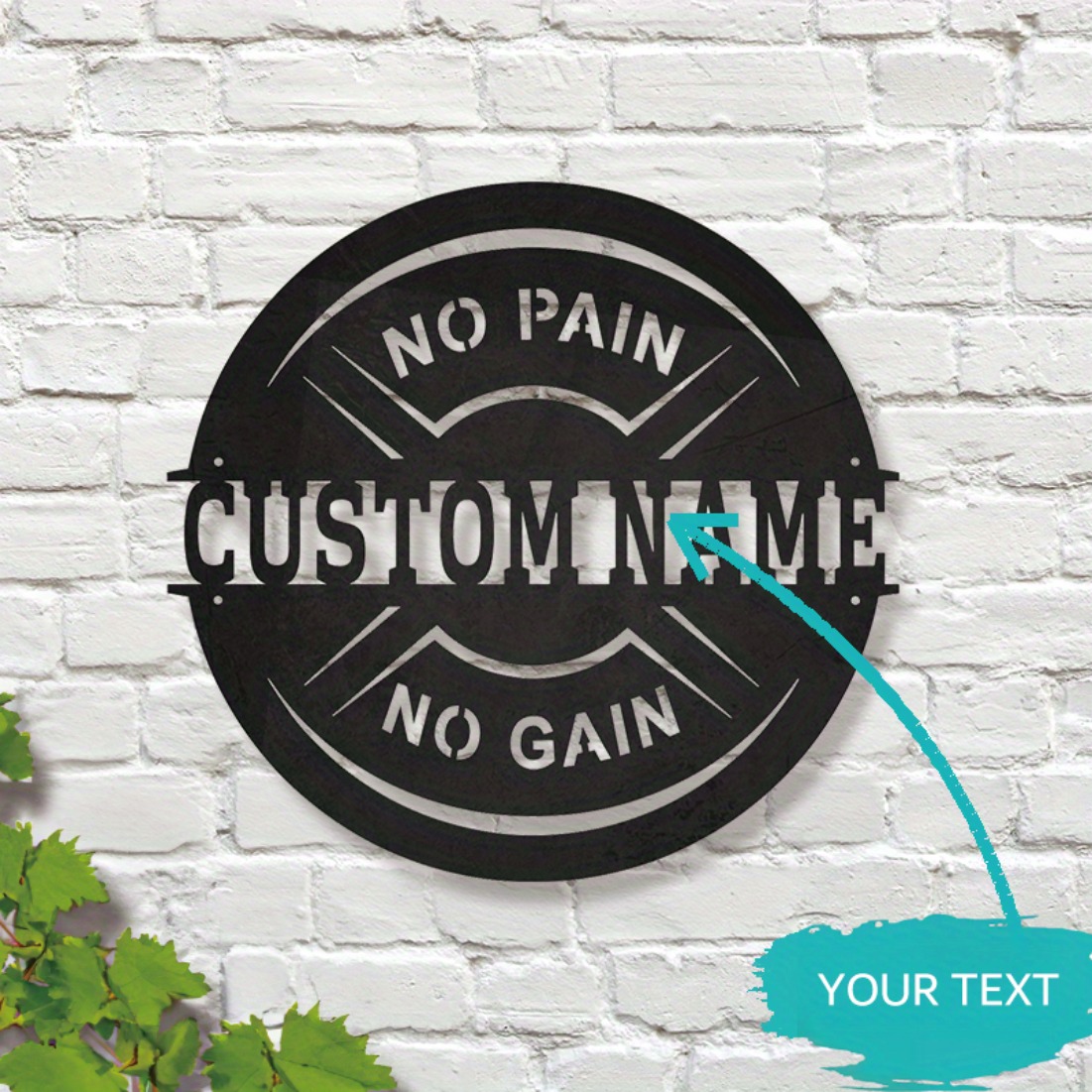 Personalized Vintage Metal Wal - Home Gym Names review and price