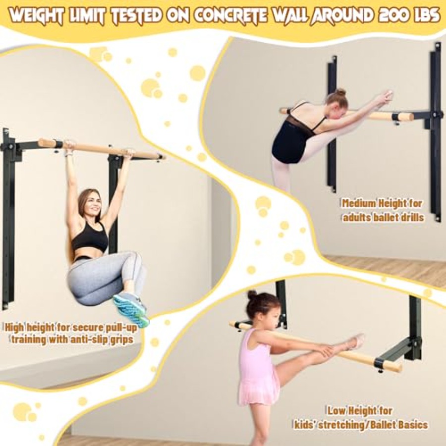 Wall Mounted Ballet Barre 4ft  - Home Gym Wall Mounted review and price