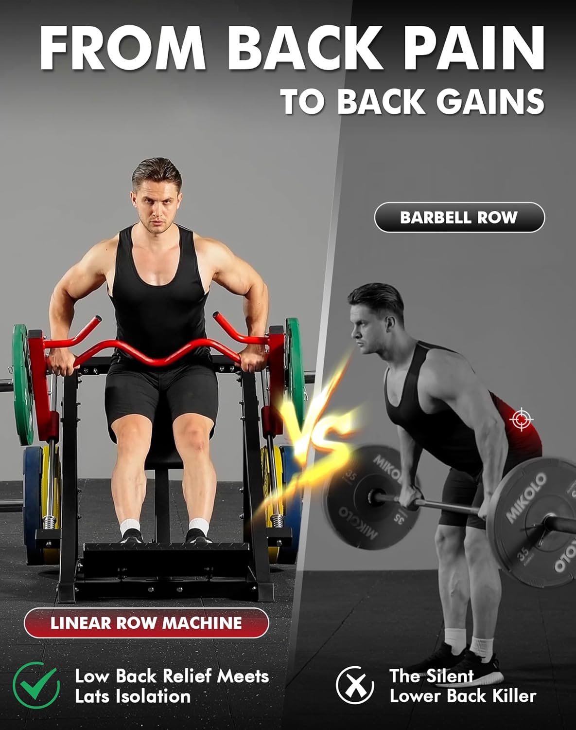 Plate-Loaded Linear Row Machin - Home Gym Smith review and price