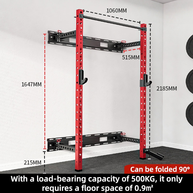 English：Adjustable Power Cage  - Home Gym Folding Rack review and price