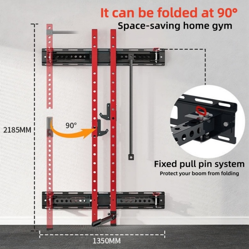 English：Adjustable Power Cage  - Home Gym Folding Rack review and price