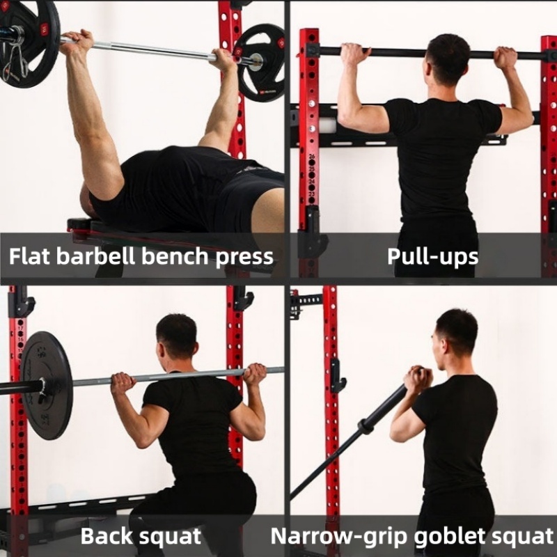English：Adjustable Power Cage  - Home Gym Folding Rack review and price