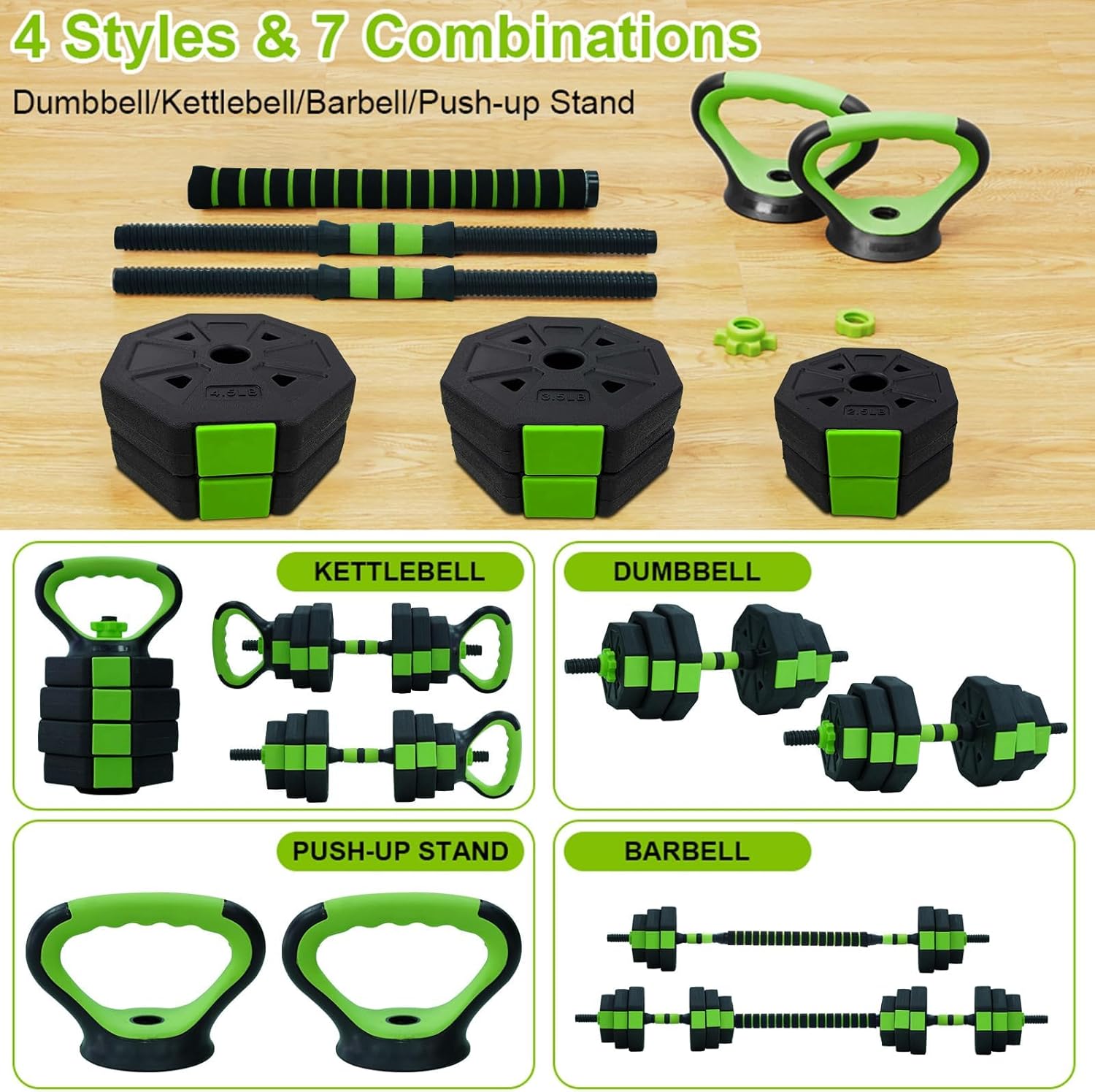 66lbs/88lbs Weight 4 in 1 Adju - Home Gym Furniture review and price