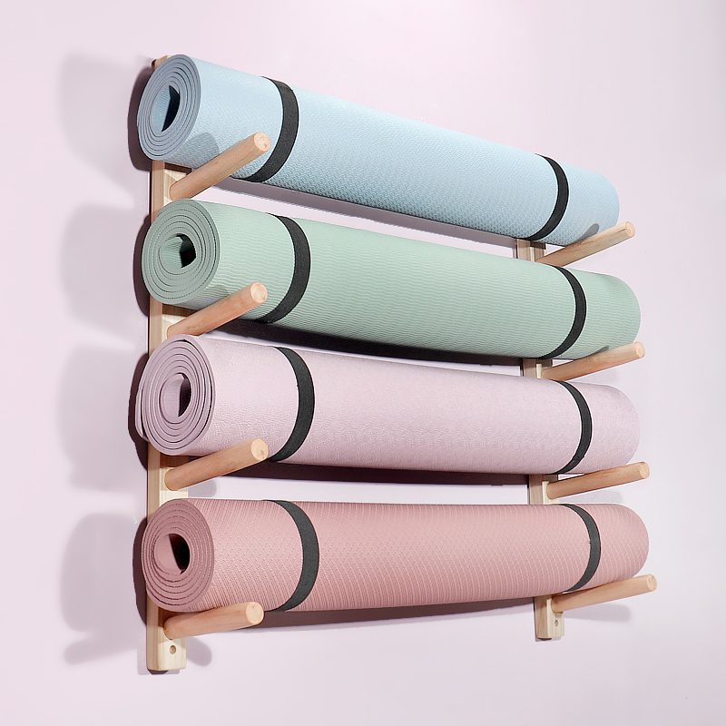 Wooden Yoga Mat Holder Wall Mo - Home Gym Folding Rack review and price