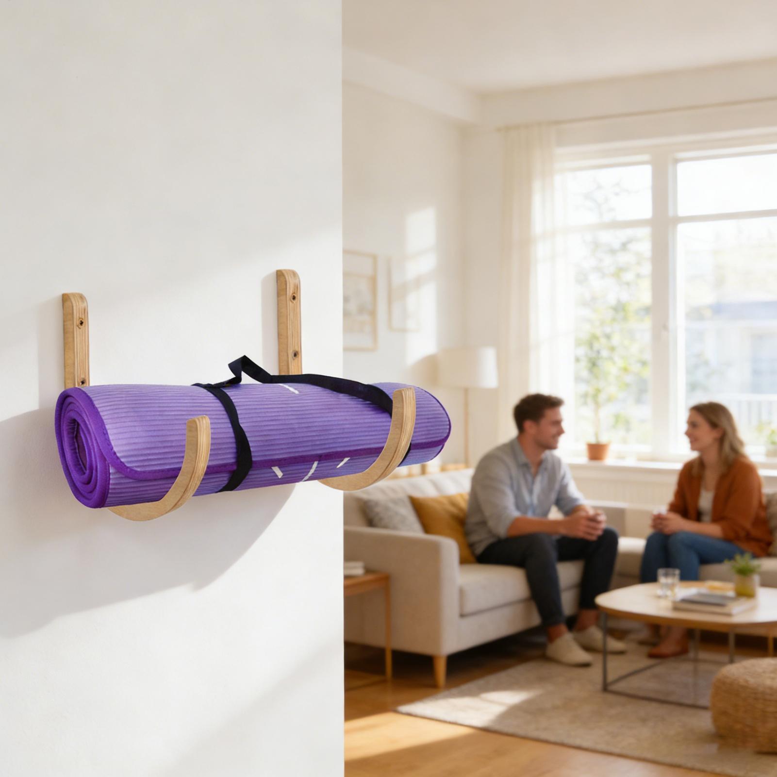 Yoga Mat Holder 2 Pieces Woode - Home Gym Folding Rack review and price