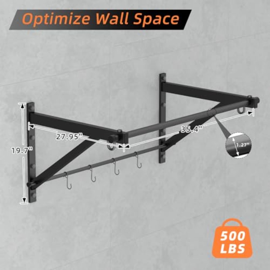 Heavy Duty Wall Mounted Chin U - Home Gym Upper Body Workout review and price