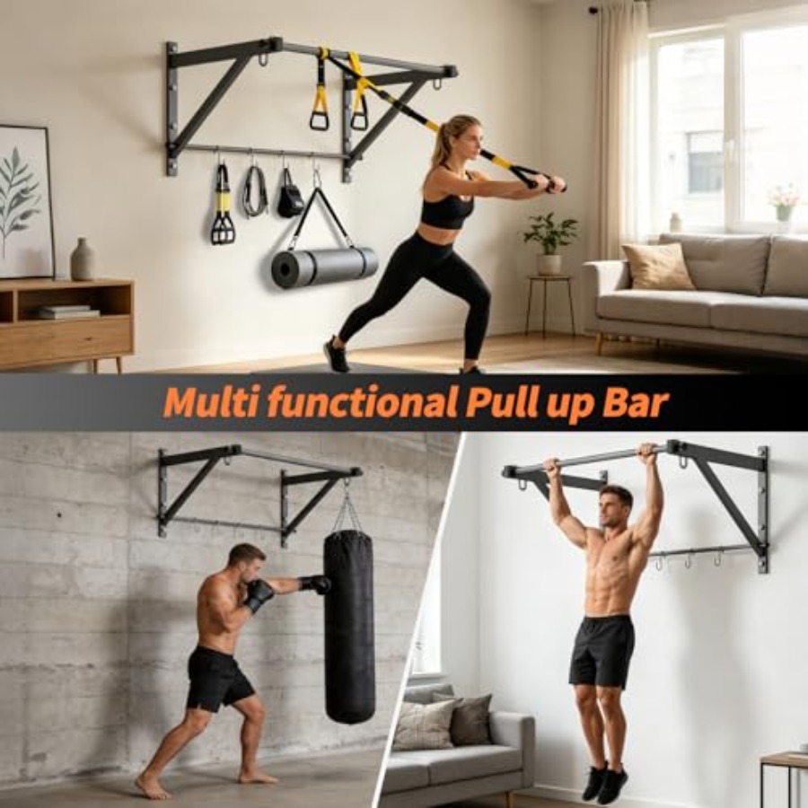 Heavy Duty Wall Mounted Chin U - Home Gym Upper Body Workout review and price