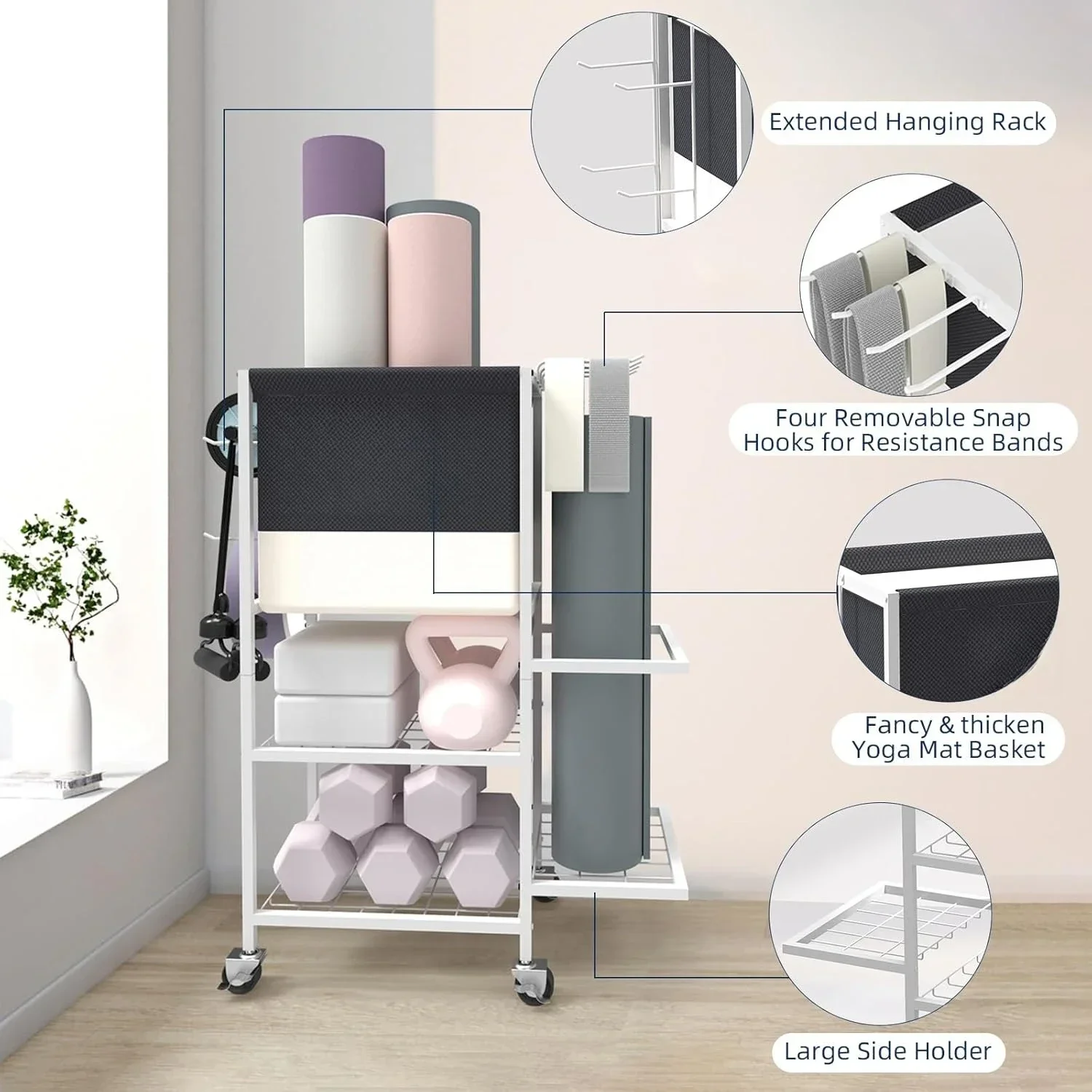 Yoga Mat Storage Rack，Home Gym - Home Gym Folding Rack review and price