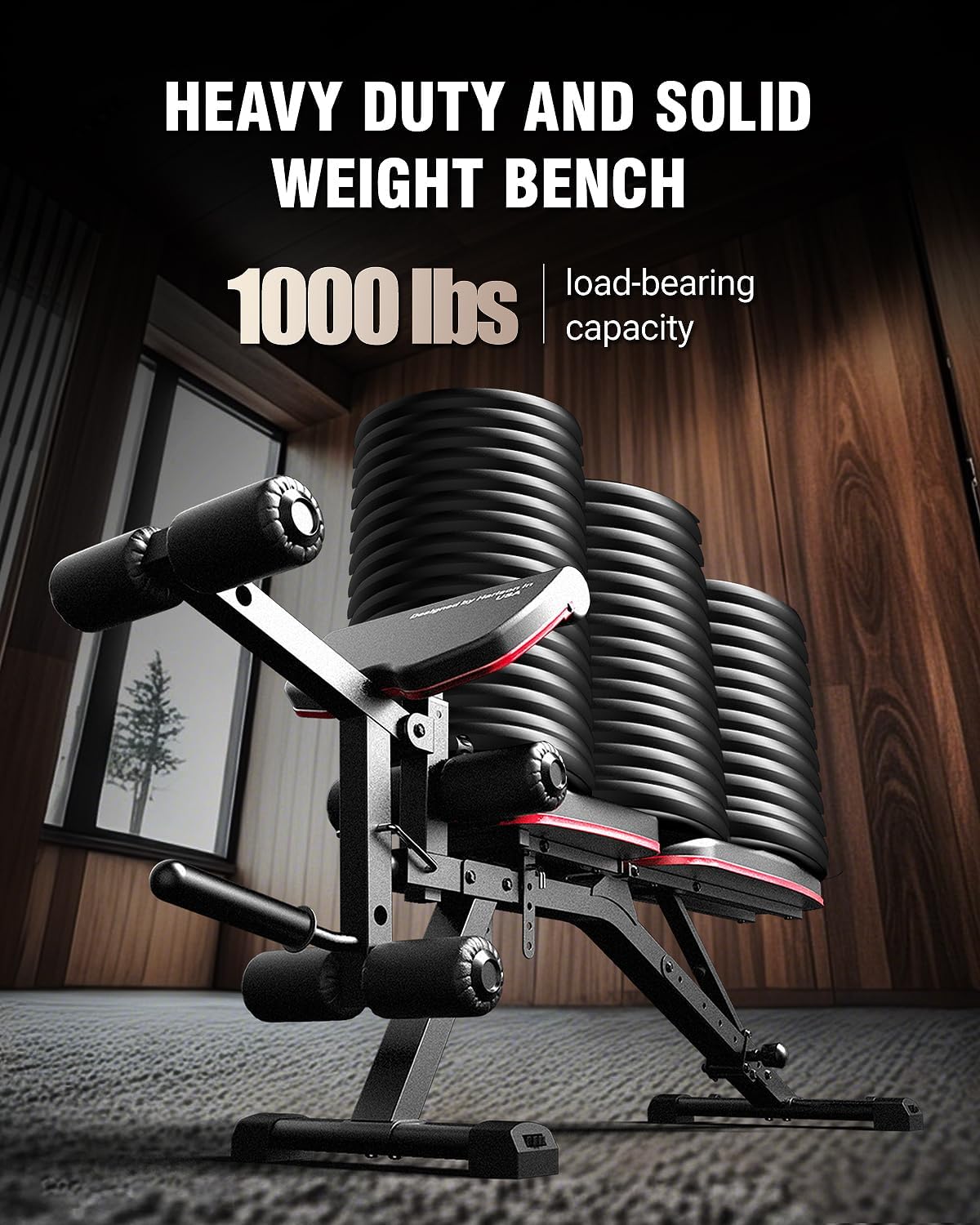 Adjustable Weight Bench with L - Home Gym With Leg Press review and price