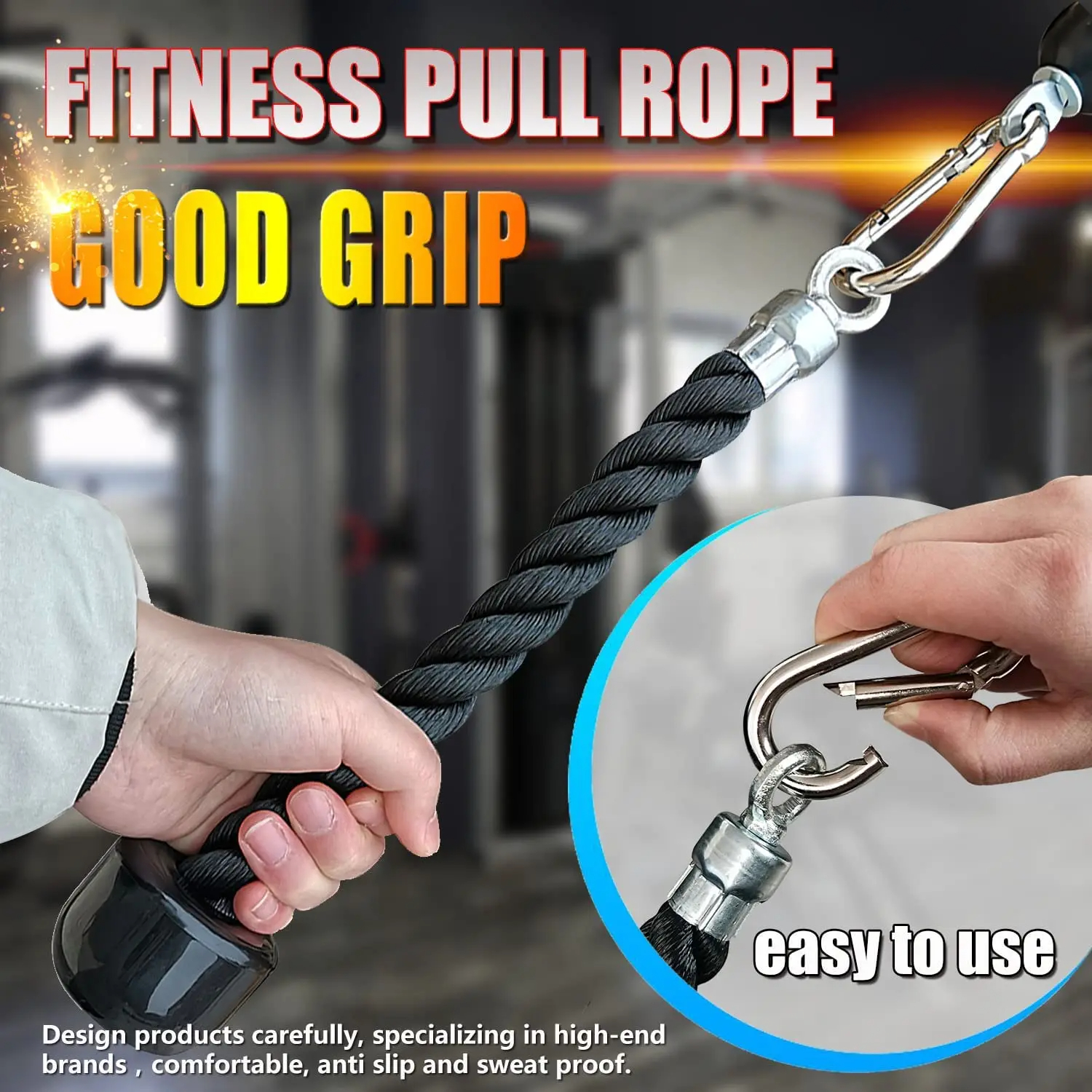 70/90/120/140cm Triceps Pull D - Home Gym Tunturi review and price