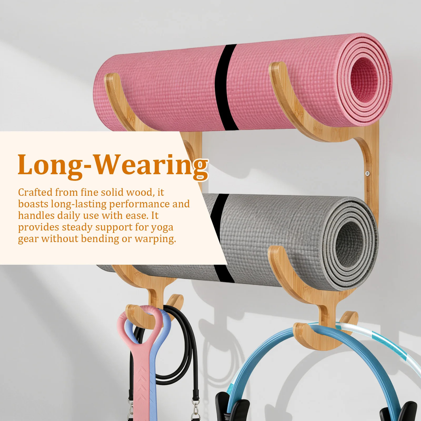 2Pcs Yoga Mat Storage Rack Wal - Home Gym Tunturi review and price