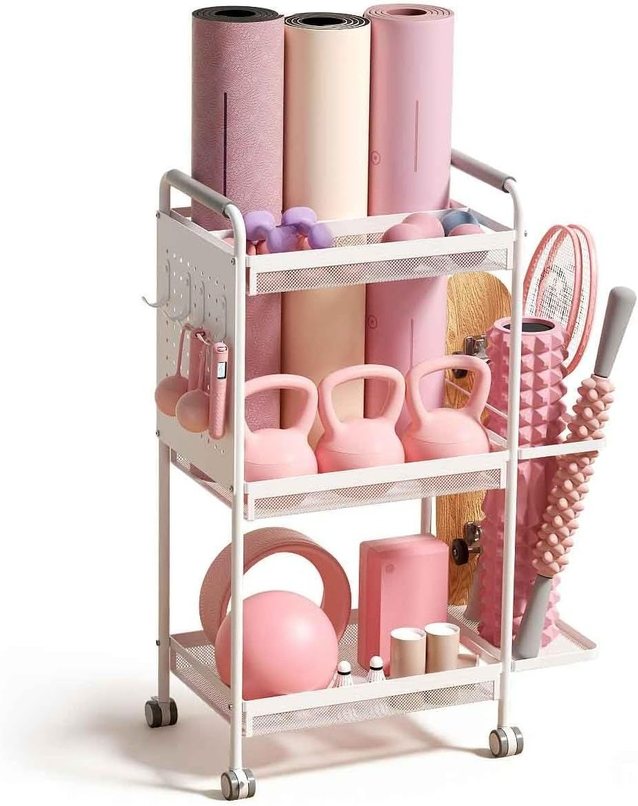 3-Tier Gym Storage Rack for Ho - Home Gym Folding Rack review and price