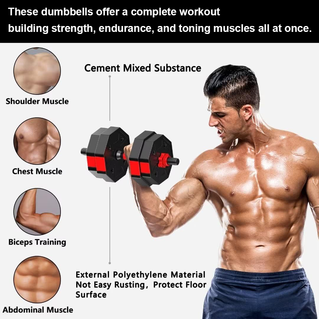 Adjustable Dumbbell to Barbell - Home Gym Kit For Men review and price