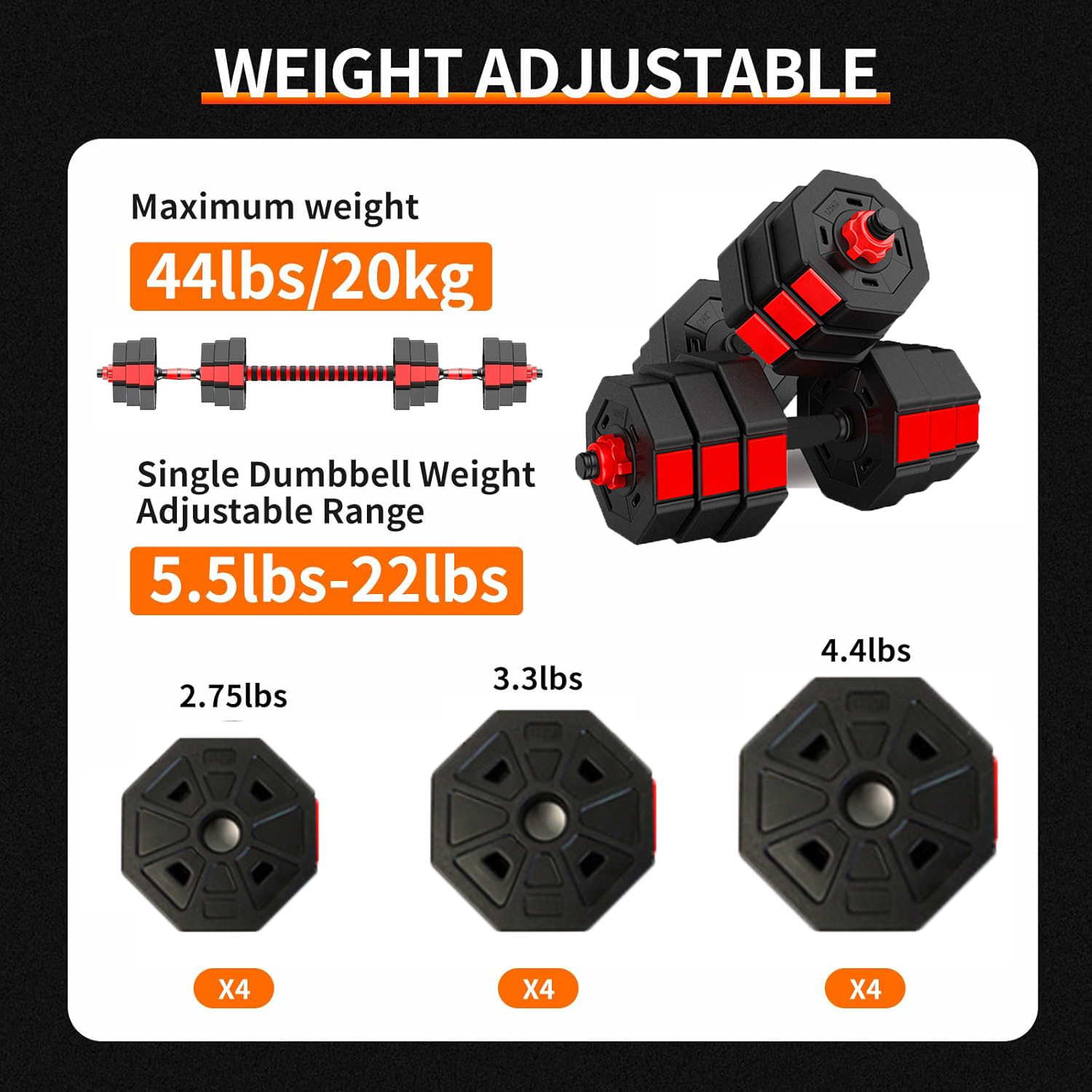Adjustable Dumbbell to Barbell - Home Gym Kit For Men review and price