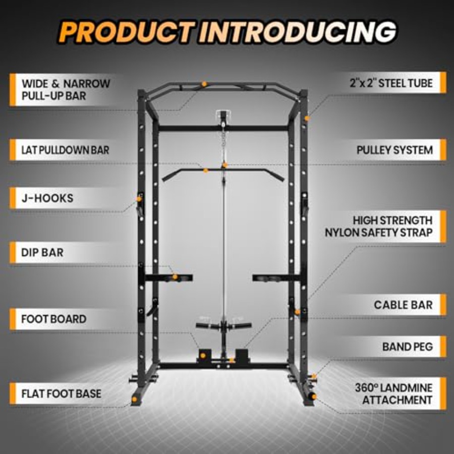 Home Gym Power Cage Heavy-Duty - Home Gym Lat Pulldown review and price
