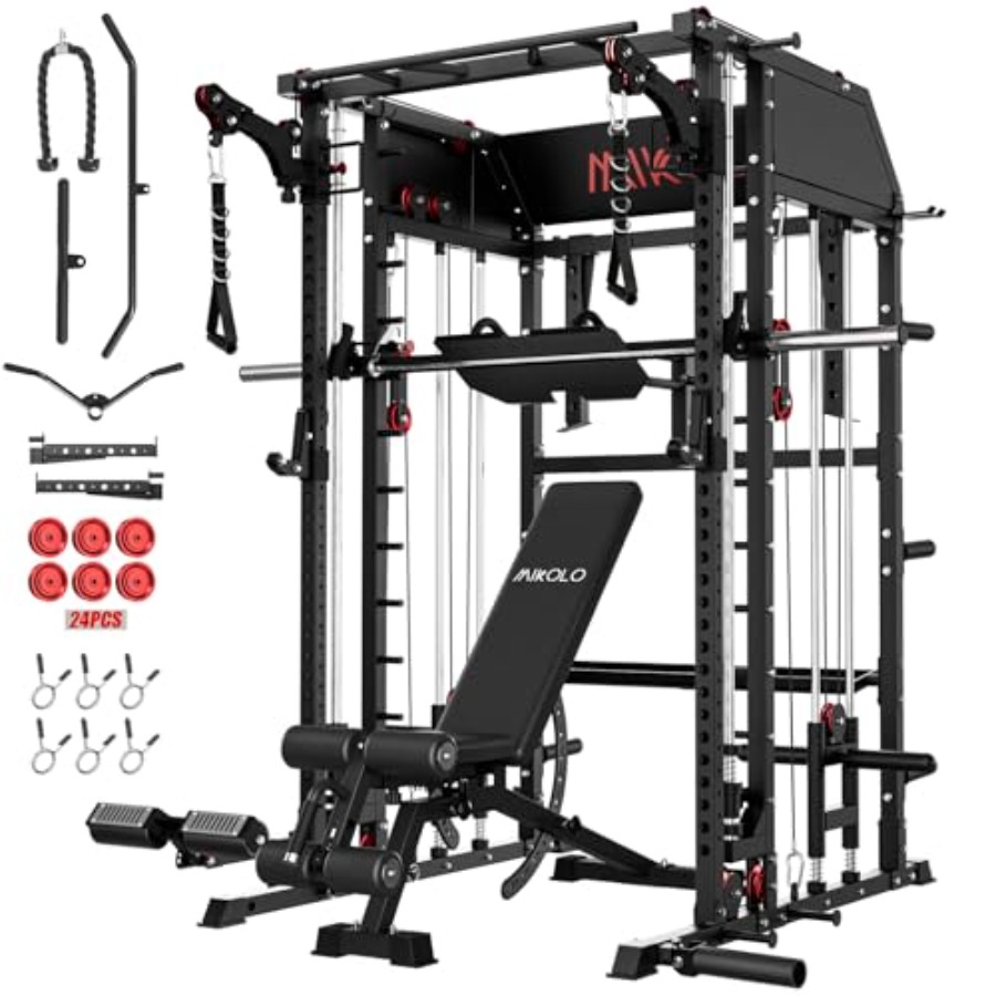 Home gym Smith machine: steel, - Home Gym With Leg Press review and price