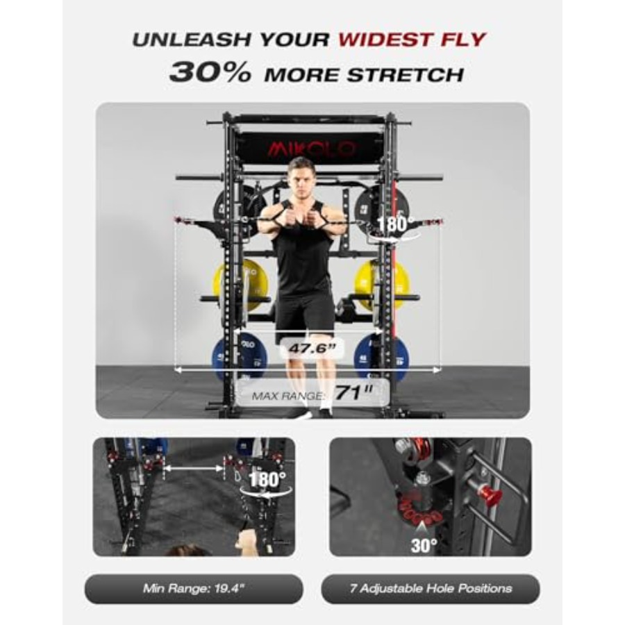 Home gym Smith machine: steel, - Home Gym With Leg Press review and price