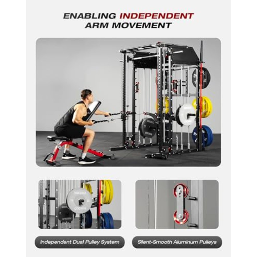 Home gym Smith machine: steel, - Home Gym With Leg Press review and price