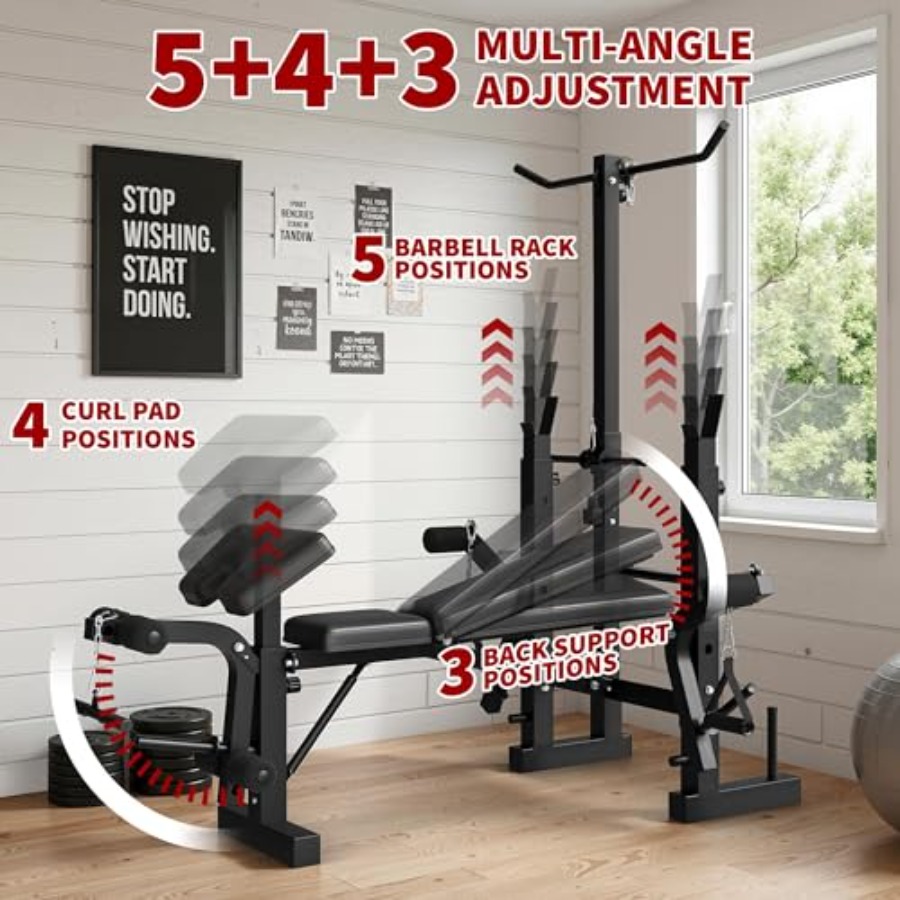 Home Gym Weight Bench Set: Ste - Home Gym With Leg Press review and price