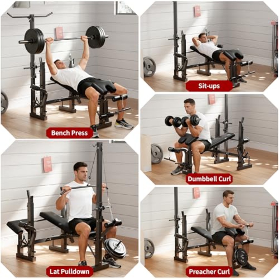 Home Gym Weight Bench Set: Ste - Home Gym With Leg Press review and price