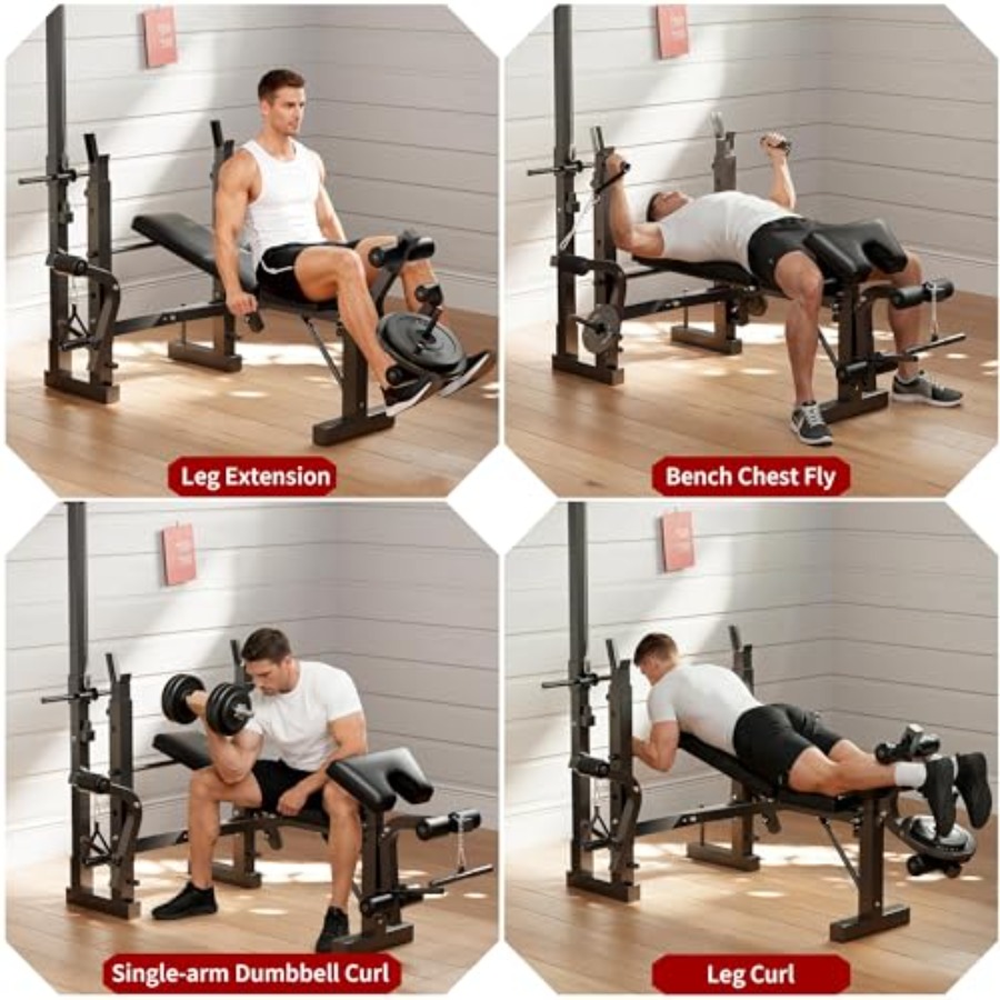 Home Gym Weight Bench Set: Ste - Home Gym With Leg Press review and price