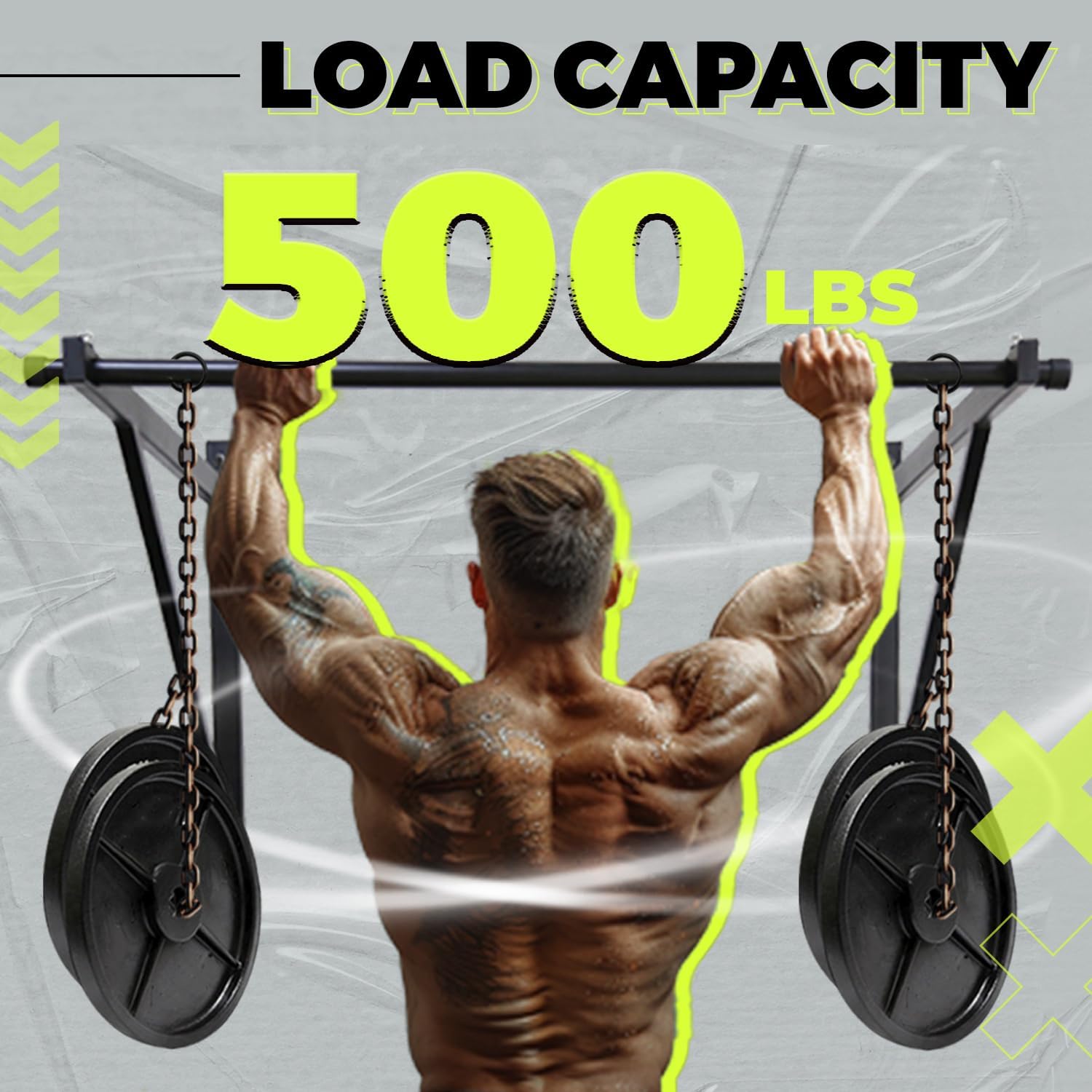 46'' Wall Mounted Pull Up Bar  - Home Gym Upper Body Workout review and price