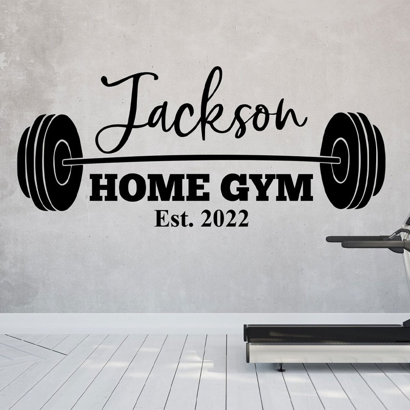 Custom Family Name Gym Wall De - Home Gym Names review and price
