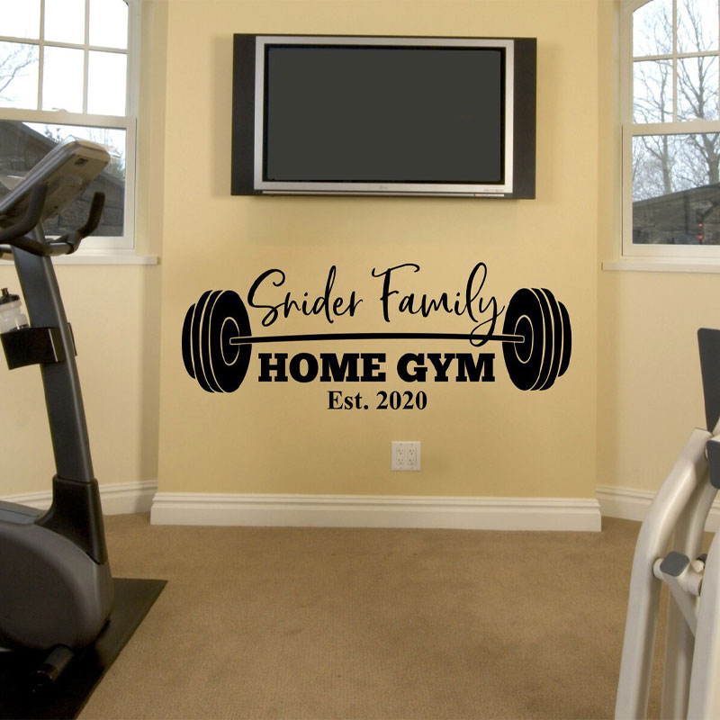 Custom Family Name Gym Wall De - Home Gym Names review and price