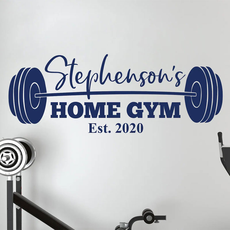 Custom Family Name Gym Wall De - Home Gym Names review and price