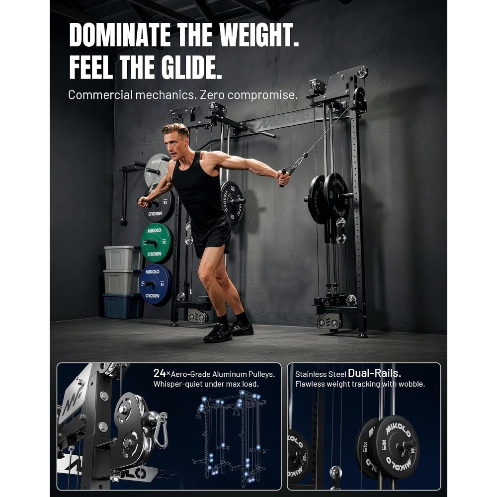 Folding Wall Mounted Squat Rac - Home Gym Lat Pulldown review and price