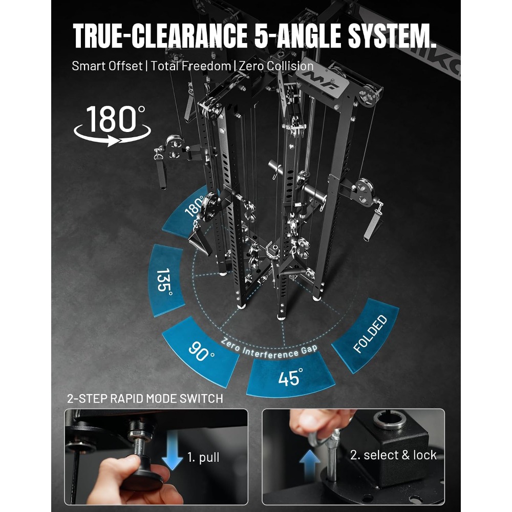Folding Wall Mounted Squat Rac - Home Gym Lat Pulldown review and price