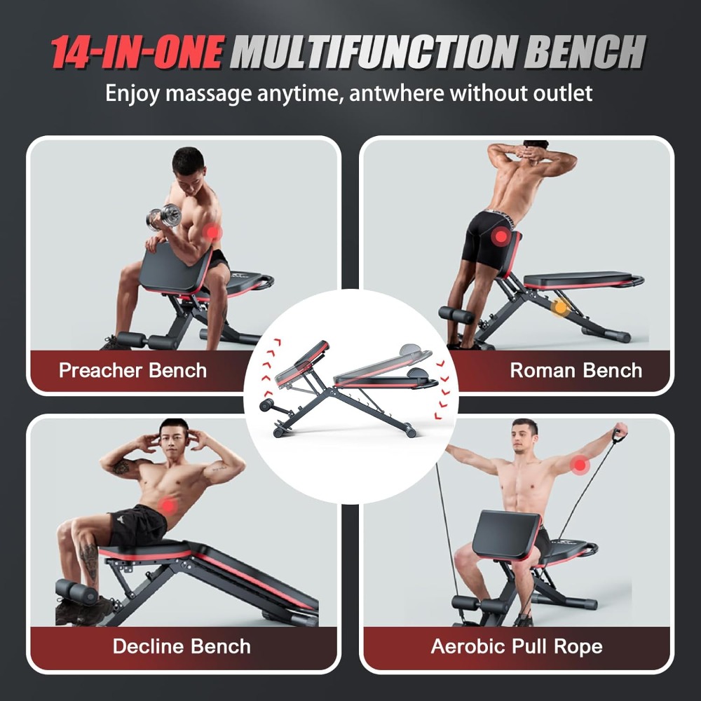 2026 Adjustable Weight Bench,  - Home Gym With Leg Press review and price