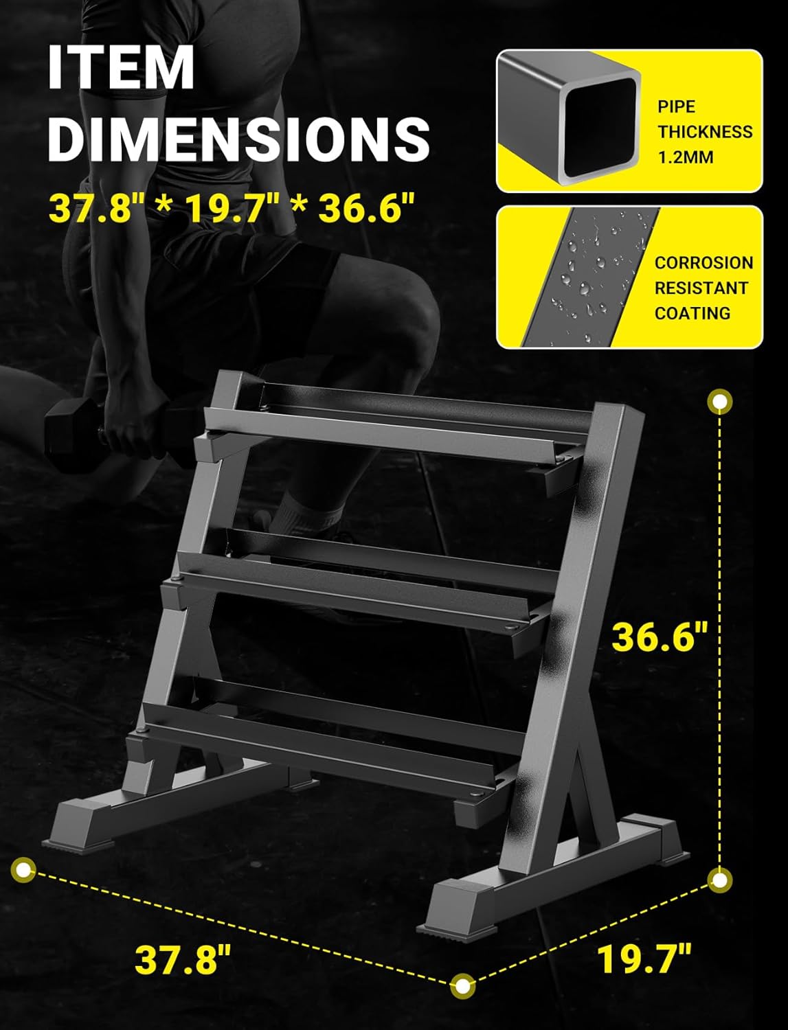 Home Gym Dumbbell Rack, 3 & 5  - Home Gym Compact review and price